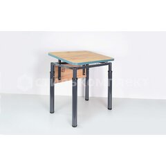 Стол ученический одноместный регулируемый по высоте с регулируемой столешницей на круглой трубе