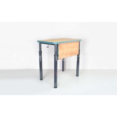 Стол ученический одноместный регулируемый по высоте на круглой трубе