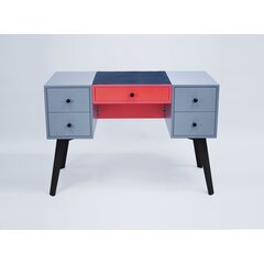 Стол RAY письменный, серо-розовый