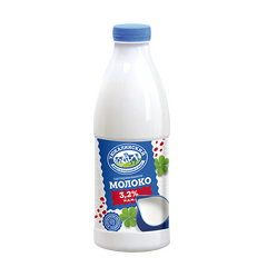 Молоко пастеризованное с м. д. ж. 3,2%, ПЭТ бутылка 900 г.