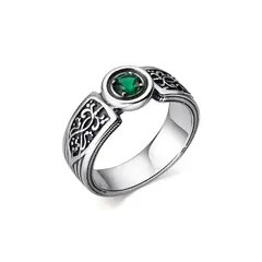 Серебряное кольцо с изумрудом