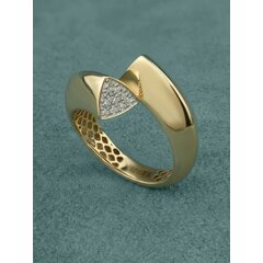 Кольцо из лимонного золота 585 пробы C бриллиантами