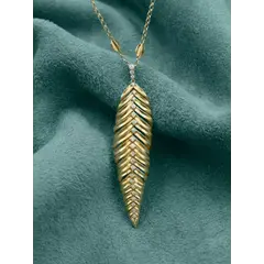 Колье из лимонного золота 585 пробы C бриллиантами