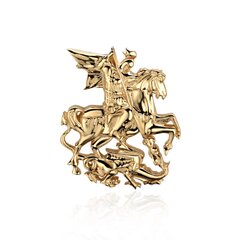 Значок "Герб Москвы" из желтого золота 585 пробы с латунью