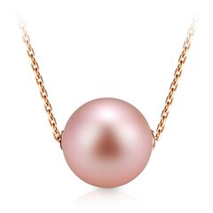 Колье из красного золота с жемчугом, плетение якорное