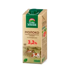 Молоко ультрапастеризованное ТМ "Зело Зеленое" 3,2%