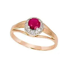 Кольцо Золото 585, Рубин