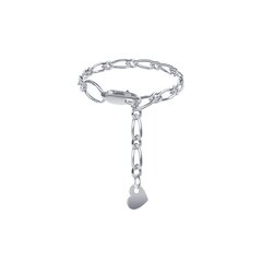 Кольцо Фигаро с подвеской "Сердце"