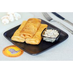 БЛИН С НАЧИНКОЙ ГРИБЫ В СЛИВКАХ