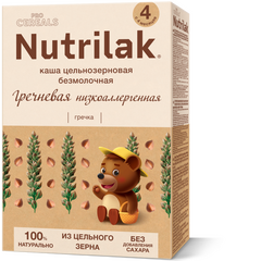 Детская каша Нутрилак безмолочная низкоаллергенная цельнозерновая Гречневая каша