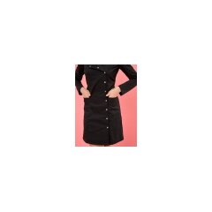 Женский медицинский халат "Алина" на кнопках черный