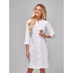 Женский белый медицинский халат "Лариса" на кнопках