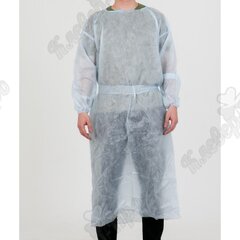 Халат операционный на двух завязках, рукав на резинке белый