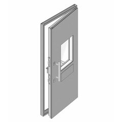 Дверной блок Бр4 класса по пулестойкости 900X2100 мм с передаточным узлом (ПУ) с остеклением Бр4 и выдвижным лотком (ЛВ) на 2 б/у