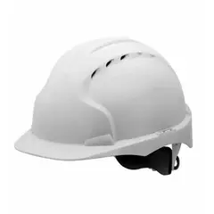 Каска защитная с храповиком белая