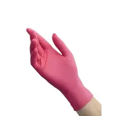 Перчатки нитриловые BENOVY MULTICOLOR розовые