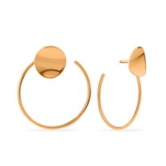 Серьги-кольца из красного золота