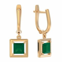 Золотые серьги с агатом