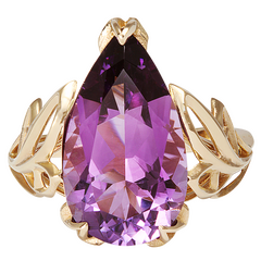 Кольцо с аметистом