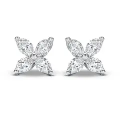 Пусеты с бриллиантами огранки маркиз