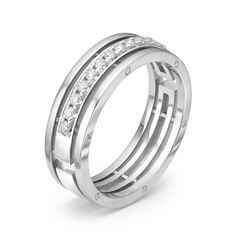 Кольцо с дорожкой бриллиантов