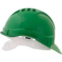 Каска защитная ЕВРО (ленточное оголовье) зеленая