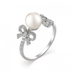 Кольцо жемчужные банты