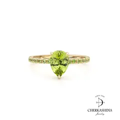 Кольцо "Фараон" с хризолитом