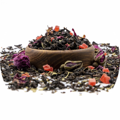 Черный чай клубника со сливками