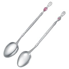 Ложка-лжица с розовым фианитом