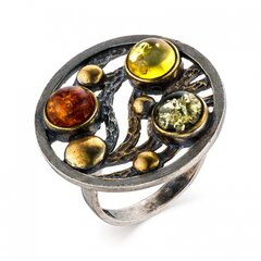 Кольцо Янтарная палитра