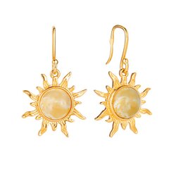 Серьги с янтарем