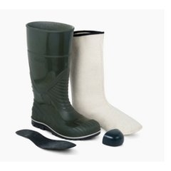 Сапоги рабочие мужские "Шахтер" из ПВХ с металлоподноском и металлостелькой утепленные маслобензостойкие