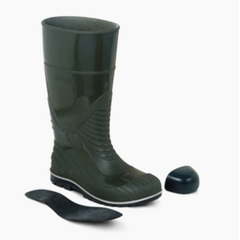 Сапоги рабочие мужские "Шахтер" из ПВХ с металлоподноском и металлостелькой маслобензостойкие