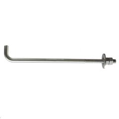 Болт фундаментный ГОСТ 24379 изогнутый сталь без покрытия, M12X300