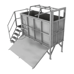 Бокс для оглушения КРС с ручным приводом