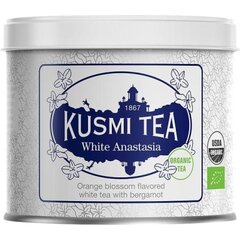 Чай KUSMI TEA WHITE ANASTASIA (Белый чай с бергамотом), банка (90 гр)