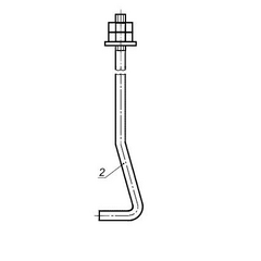 Фундаментный болт ГОСТ 24379.1-2012 тип 1,2