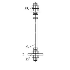 Фундаментный болт ГОСТ 24379.1-2012 тип 2,2