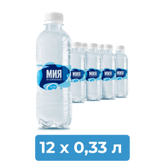 Вода питьевая МИЯ 0,33 л (ПЭТ) негазированная (12 шт.)