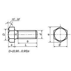 Болт ГОСТ Р 52644-2006 (высокопрочный с шестигранной головкой)
