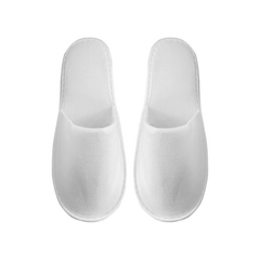 Тапочки одноразовые Люкс белые с закрытым мысом 5 мм