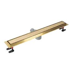 Металлический душевой трап ( брашированное золото, под плитку)