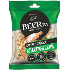 Арахис жареный, «BEERKA», солёный, 30 г