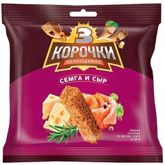 Сухарики «3 Корочки» со вкусом семги и сыра, 40 гр.