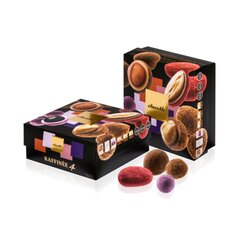 Ассорти конфет из молочного, белого, светлого и розового шоколада с фруктами и орехами (4X40г)