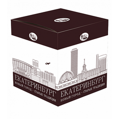 «Екатеринбург» набор глазированных конфет из мягкого грильяжа покрытые шоколадом, 165 гр.