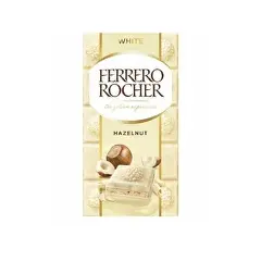 Белый шоколад FERRERO ROCHER WEISS HAZELNUSS белый шоколад с фундуком 90г