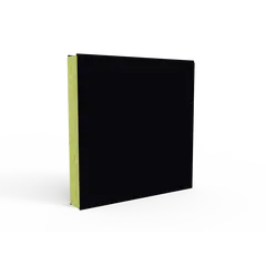 Стеновая сэндвич-панель 80 мм с покрытием RAL черный янтарь