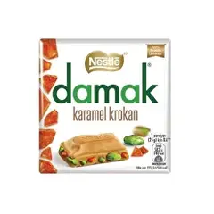 Шоколадная плитка NESTLE DAMAK KARAMEL KROKAN белый шоколад C фисташка и карамелью 60г (Турция)